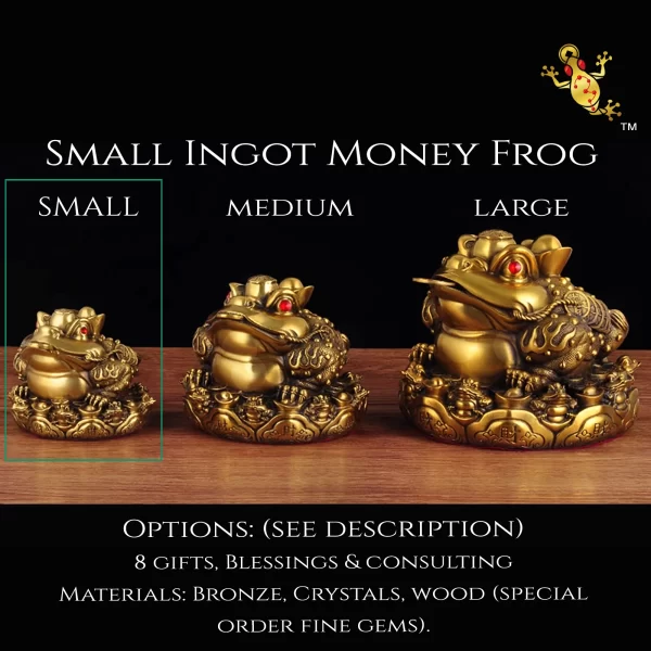 Small Ingot Money Frog, Brass, High Quality