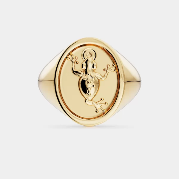 Gold Woman's Money Frog Ring 3-BJ MF Ring 3 1mm 1
