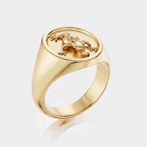 Gold Woman's Money Frog Ring 3-BJ MF Ring 3 1mm 2
