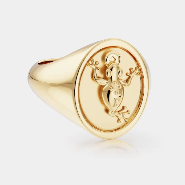 Gold Woman's Money Frog Ring 3-BJ MF Ring 3 1mm 4