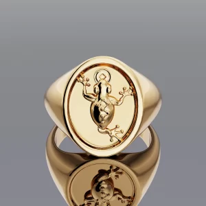Gold Woman's Money Frog Ring 3-BJ MF Ring 3 1mm YG
